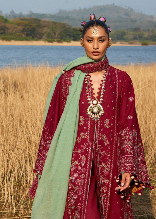 HUSSAIN REHAR MAHOGANY 3pc Unstitched