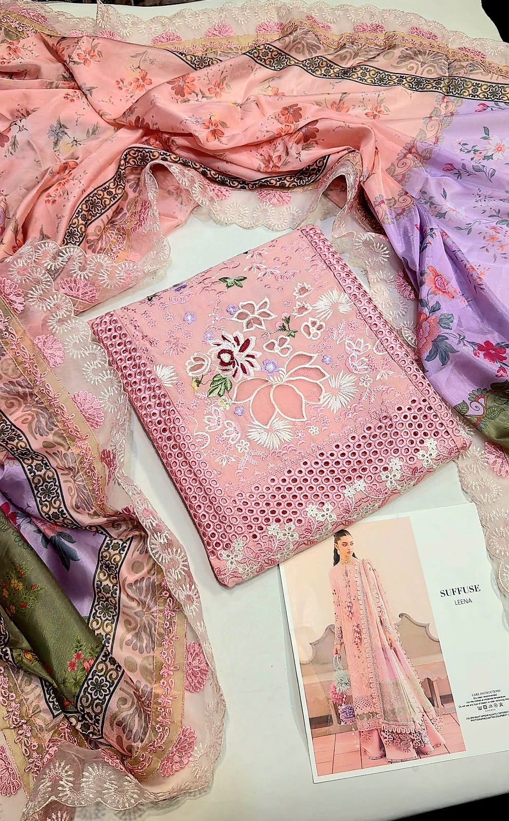 SUFFUSE LEENA 3pc Unstitched