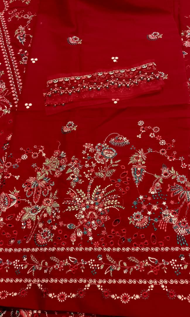 HUSSAIN REHAR MAHOGANY 3pc Unstitched