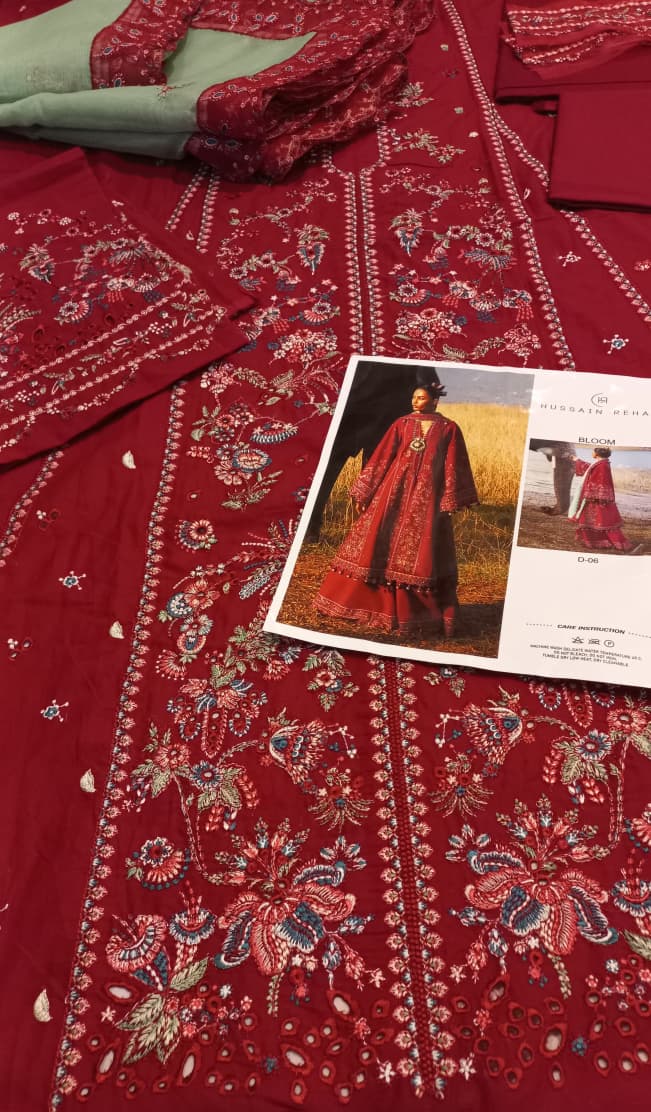 HUSSAIN REHAR MAHOGANY 3pc Unstitched