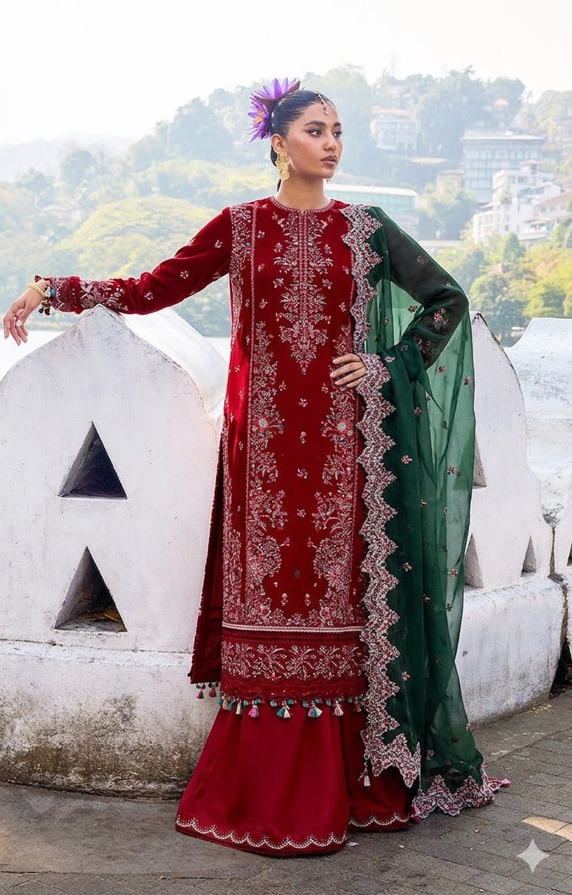 HUSSAIN REHAR PEAAR 3pc Unstitched