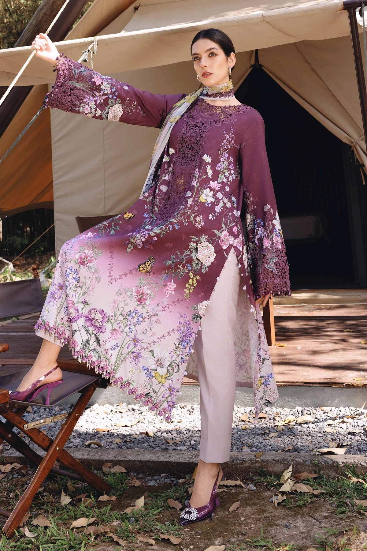 MARIA.B LAWN MPT 2909-B 3pc Unstitched