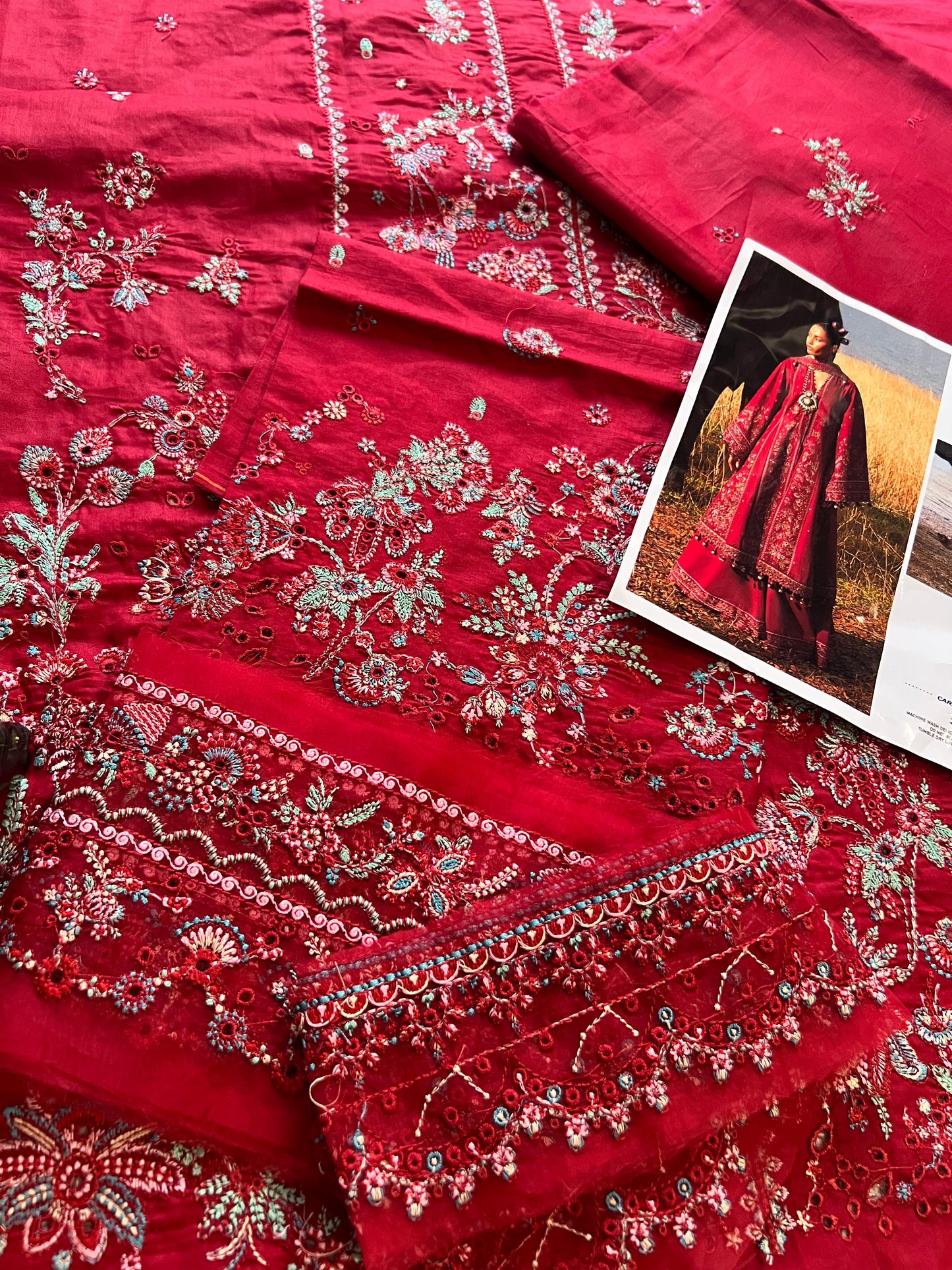 HUSSAIN REHAR MAHOGANY 3pc Unstitched